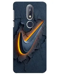Чехол для Nokia 7.1 (2018) с картинкой «Объемный логотип Найк»