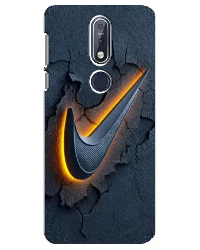Чехол для Nokia 7.1 (2018) с картинкой «Объемный логотип Найк»