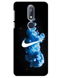 Чехол для Nokia 7.1 (2018) с картинкой «Nike и синий дым»