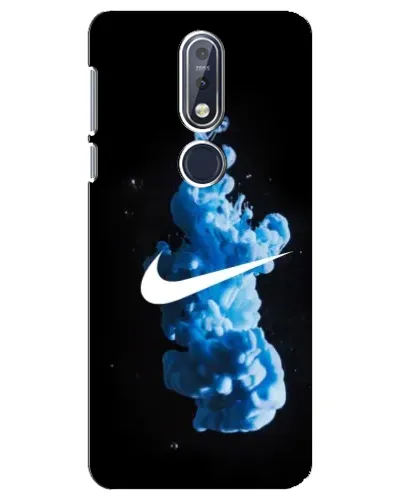 Чехол для Nokia 7.1 (2018) с картинкой «Nike и синий дым»