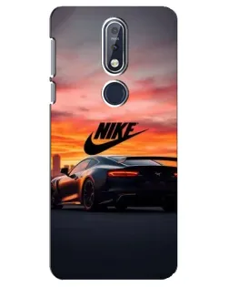 Чехол для Nokia 7.1 (2018) с картинкой «Nike и суперкар»