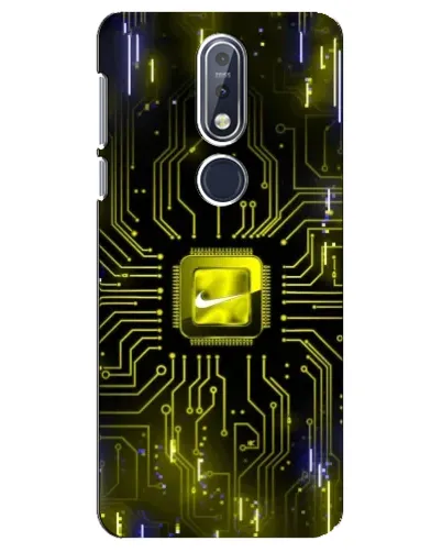 Чехол для Nokia 7.1 (2018) с картинкой «Nike — золотая искра»