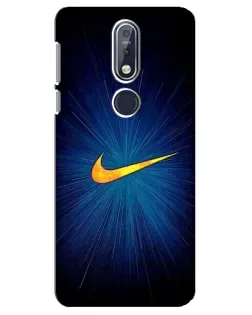 Чехол для Nokia 7.1 (2018) с картинкой «Синий пульс Nike»