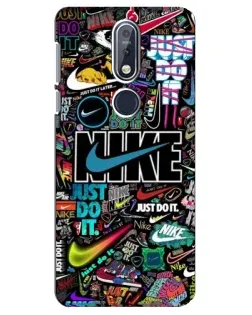 Чехол для Nokia 7.1 (2018) с картинкой «Яркий коллаж Nike»