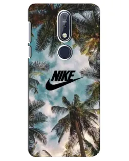 Чехол для Nokia 7.1 (2018) с картинкой «Тропический принт Nike»