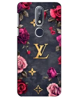 Чехол для Nokia 7.1 (2018) с картинкой «Цветочный Louis Vuitton»