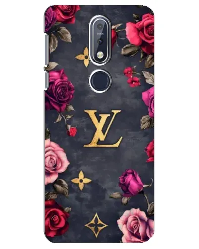 Чехол для Nokia 7.1 (2018) с картинкой «Цветочный Louis Vuitton»