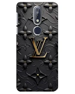 Чехол для Nokia 7.1 (2018) с картинкой «Кожаная текстура LV»