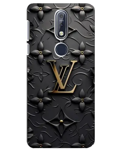 Чехол для Nokia 7.1 (2018) с картинкой «Кожаная текстура LV»