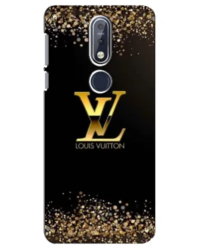Чехол для Nokia 7.1 (2018) с картинкой «LV — золотые искры»