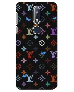 Чехол для Nokia 7.1 (2018) с картинкой «Цветная монограмма LV»
