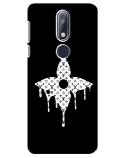 Чехол для Nokia 7.1 (2018) с картинкой «Цветочная монограмма»