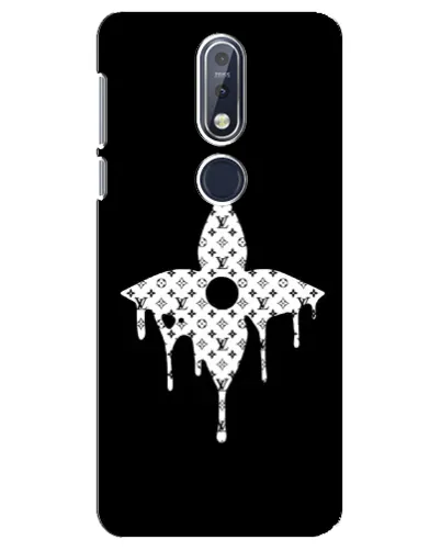 Чехол для Nokia 7.1 (2018) с картинкой «Цветочная монограмма»