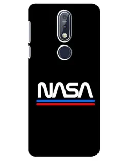 Чехол для Nokia 7.1 (2018) с картинкой «NASA — классика Red Blue»