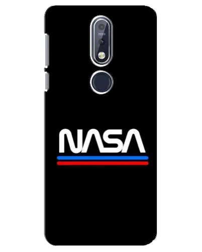 Чехол для Nokia 7.1 (2018) с картинкой «NASA — классика Red Blue»