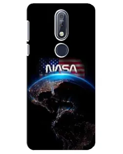 Чехол для Nokia 7.1 (2018) с картинкой «Земля из космоса NASA»