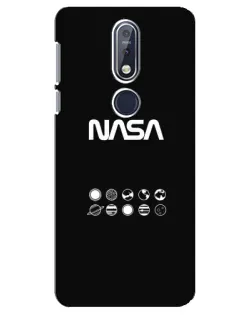 Чехол для Nokia 7.1 (2018) с картинкой «NASA — технический принт»