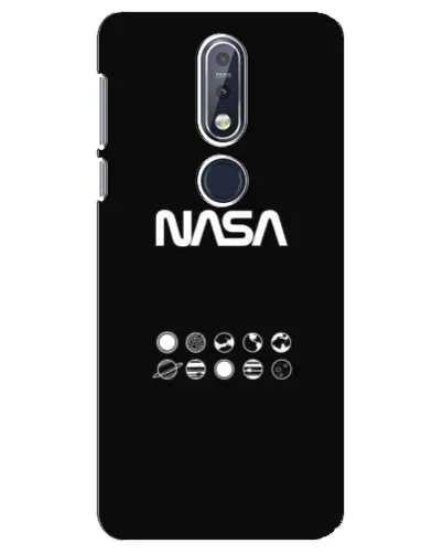 Чехол для Nokia 7.1 (2018) с картинкой «NASA — технический принт»