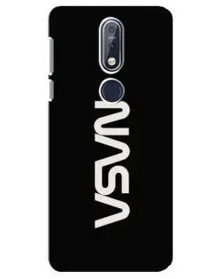 Чехол для Nokia 7.1 (2018) с картинкой «NASA — вертикальный логотип»