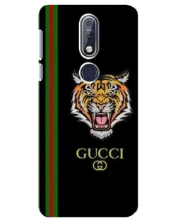 Чехол для Nokia 7.1 (2018) с картинкой «Тигр Gucci»