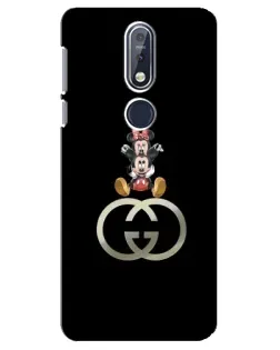 Чехол для Nokia 7.1 (2018) с картинкой «Минни Маус на лого»