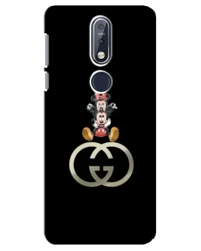 Чехол для Nokia 7.1 (2018) с картинкой «Минни Маус на лого»