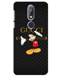 Чехол для Nokia 7.1 (2018) с картинкой «Микки Маус Gucci»