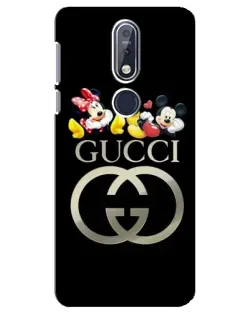 Чехол для Nokia 7.1 (2018) с картинкой «Gucci — герои Disney»