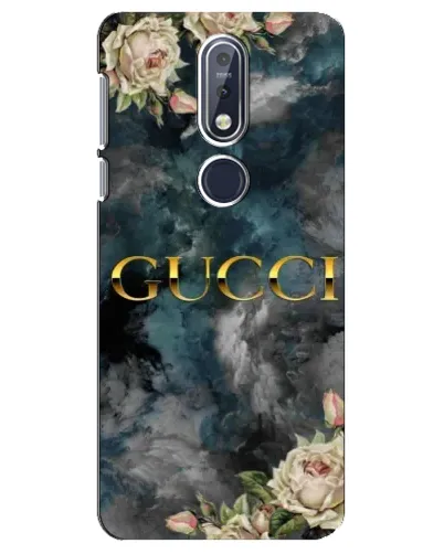 Чехол для Nokia 7.1 (2018) с картинкой «Абстрактные цветы Gucci»