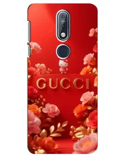 Чехол для Nokia 7.1 (2018) с картинкой «Gucci — золотой сад»