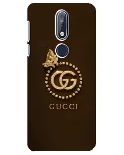Чехол для Nokia 7.1 (2018) с картинкой «Gucci — золотая бабочка»