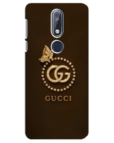 Чехол для Nokia 7.1 (2018) с картинкой «Gucci — золотая бабочка»
