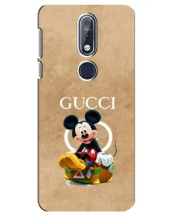 Чехол для Nokia 7.1 (2018) с картинкой «Микки Маус Gucci — крафт»