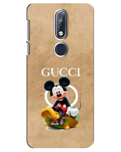 Чехол для Nokia 7.1 (2018) с картинкой «Микки Маус Gucci — крафт»