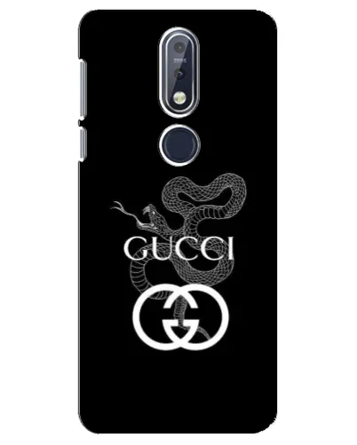 Чехол для Nokia 7.1 (2018) с картинкой «Gucci — серебряная змея»