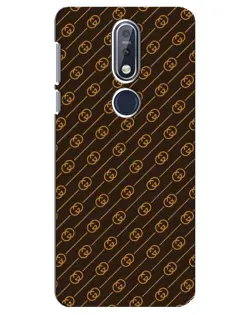 Чехол для Nokia 7.1 (2018) с картинкой «Gucci — золотые диагонали»