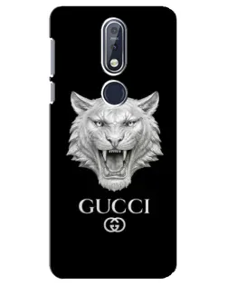 Чохол для Nokia 7.1 (2018) з картинкою «Gucci — срібний лев» Чохол для Nokia 7.1 (2018) з картинкою «Gucci — срібний лев»