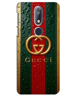 Чохол для Nokia 7.1 (2018) з картинкою «Gucci — фірмова смуга та золото» Чохол для Nokia 7.1 (2018) з картинкою «Gucci — фірмова смуга та золото»