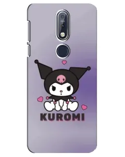 Чехол для Nokia 7.1 (2018) с картинкой «Kuromi — фиолетовый арт»