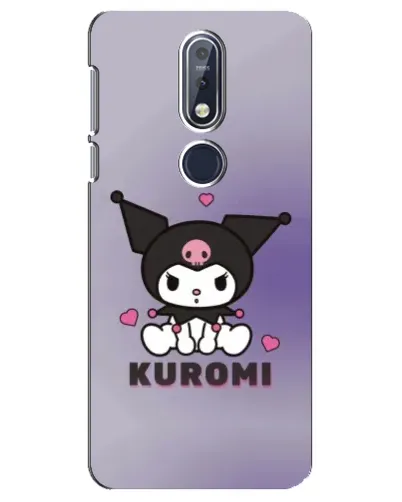 Чехол для Nokia 7.1 (2018) с картинкой «Kuromi — фиолетовый арт»