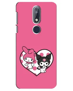 Чехол для Nokia 7.1 (2018) с картинкой «Kuromi и My Melody»