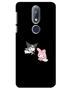 Чехол для Nokia 7.1 (2018) с картинкой «My Melody и Kuromi»