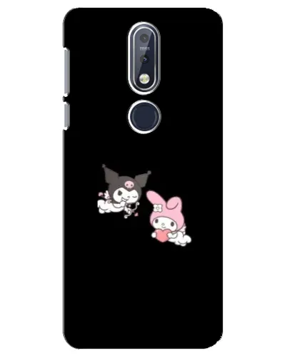 Чехол для Nokia 7.1 (2018) с картинкой «My Melody и Kuromi»