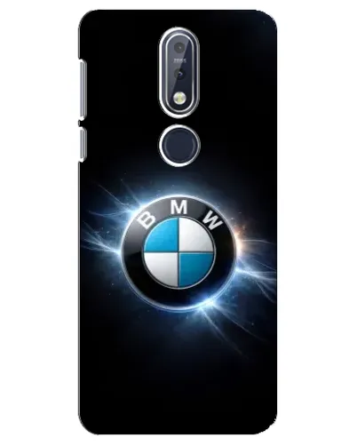Чехол для Nokia 7.1 (2018) с картинкой «BMW — неоновое сияние»