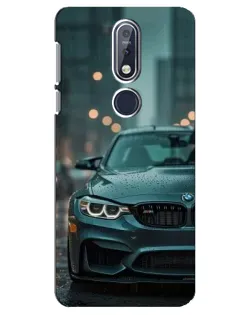 Чехол для Nokia 7.1 (2018) с картинкой «BMW в огнях города»