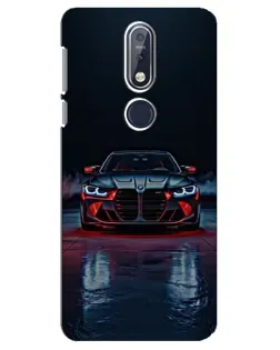 Чехол для Nokia 7.1 (2018) с картинкой «BMW на мокрой дороге»