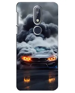Чехол для Nokia 7.1 (2018) с картинкой «BMW в дыму»
