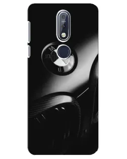 Чехол для Nokia 7.1 (2018) с картинкой «Эмблема BMW — макро»