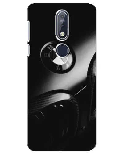 Чехол для Nokia 7.1 (2018) с картинкой «Эмблема BMW — макро»