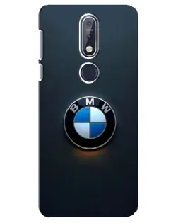 Чехол для Nokia 7.1 (2018) с картинкой «Логотип BMW — минимализм»